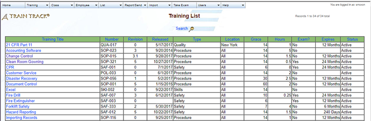 Department List