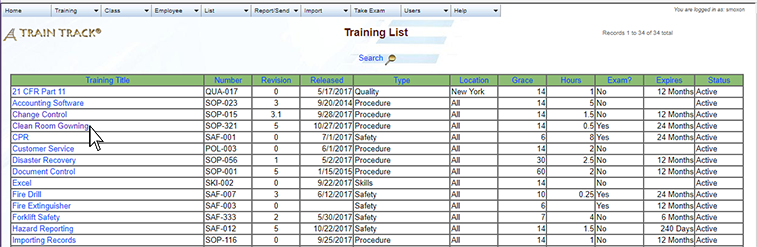 Department List